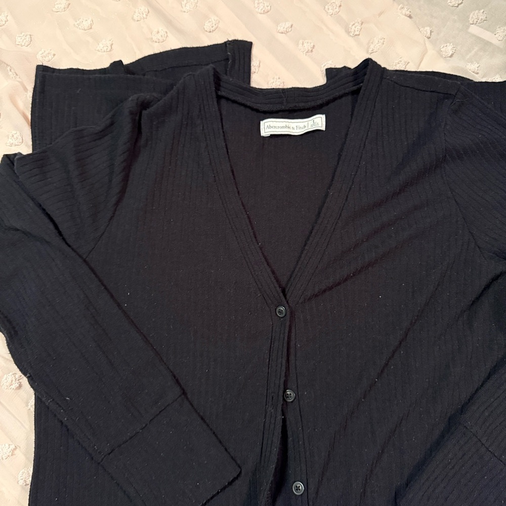 Abercrombie & Fitch Dark Purple Cardigan
